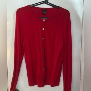 Anne Taylor button up cardigan classic style great color